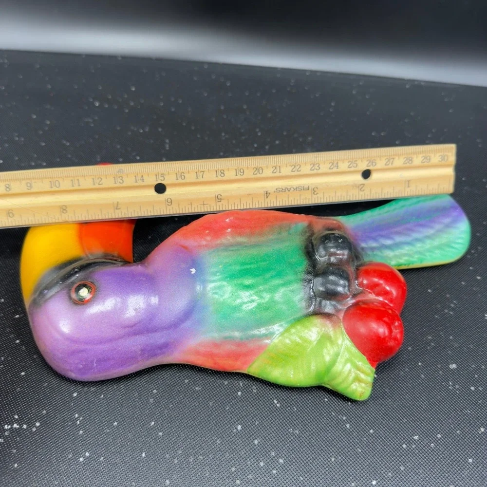 Vintage Ceramic Toucan Wall Hanging Tropical Bird Figurine Multi Color Decor VTG